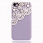 Elegant Handmade Lace And Pearl Iphone 4/4s Case